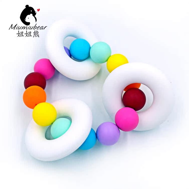 Thiết kế độc quyền Cấp thực phẩm vòng đeo tay silicon teether Vòng cổ bé nhai Vòng đeo tay cho trẻ sơ sinh - Gutta-percha / Toothbrsuh / Kem đánh răng kem đánh răng cho bé của Nhật