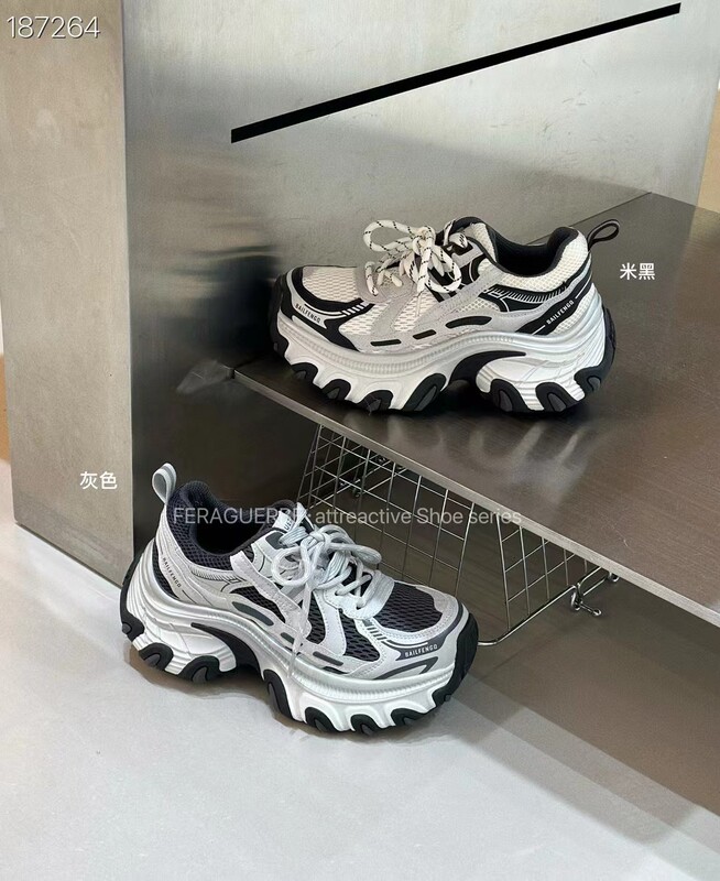 Farah Women's Shoes 2026 Autumn New Genuine Leather Thick-Soled Height-Increasing Dad Sneakers for Women Versatile Casual Sports Fashion Comfortable Farah Women's Shoes 2026 Autumn New Genuine Leather Thick-Soled Height-Increasing Dad Sneakers for Women Versatile Casual Sports Fashion Comfortable