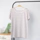 Mùa hè phụ nữ cotton ngắn tay đồ ngủ ngọn rộng kích thước mỏng phần cổ tròn áo thun nhà dịch vụ ngọn