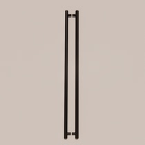 Thickened stainless steel solid wood glass door handle shopping mall sliding door to top handle outdoor courtyard large handle