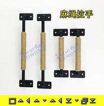 Hemp rope handle barn door wooden door sliding door sliding door box door iron door handle kitchen cabinet door drawer cabinet door drawer cabinet handle
