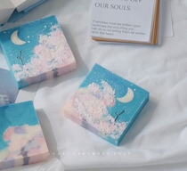 Night·Sakura original landscape soap relief oil painting air-cooled handmade soap gift wedding souvenir bath soap