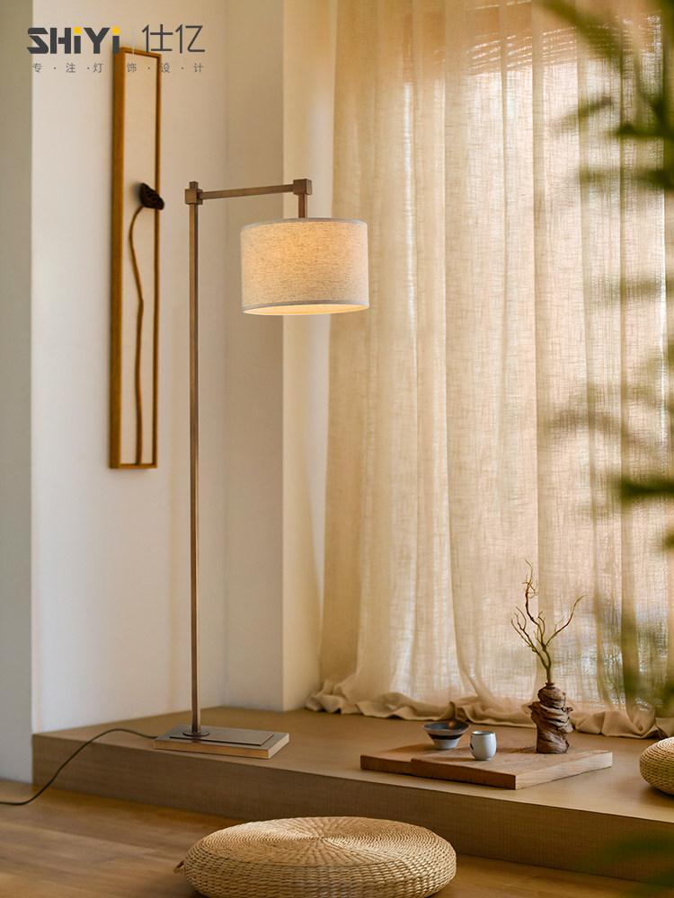 100 lapped Chinese rear modern minimalist Nordic Living room tea room Book room floor lamp hotel room Bedroom floor lamp