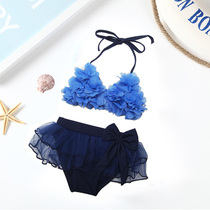 Korean childrens hot spring baby baby small size skirt bikini Girl skirt split cute swimsuit