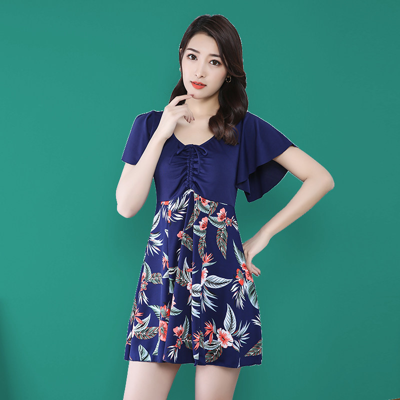 Swimsuit women's 2021 new two-piece body-covering summer belly-covering hot spring fat conservative large size seaside fashion mother