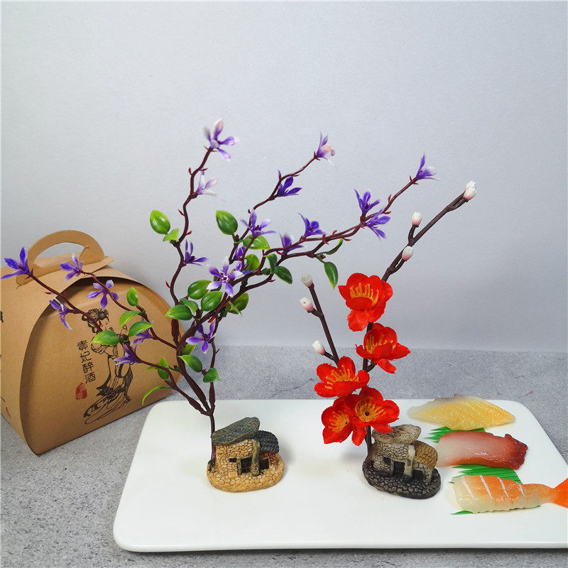 Hotel Dishes Cold Dish Hem Tray Decoration Flowers and flowers Mood Vegetable Creative Disc Accessories Catering Sashimi Parquet Decorated with flowers