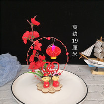 Hotel restaurant plate decoration simulation flowers and grass groom bride doll creative small ornaments hot dish Sabby flower