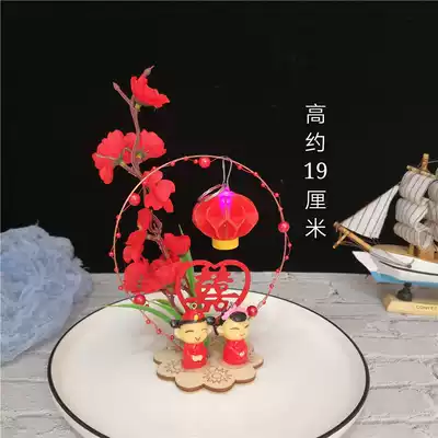 Hotel dining room plate decoration simulation flowers and grass groom bride doll creative small ornaments hot dish Sabby flower
