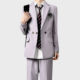ລຸງ Kimura dk ພາສາຍີ່ປຸ່ນຕົ້ນສະບັບ lilac ສີບົວ suit jacket ຜູ້ຊາຍວິທະຍາໄລໃນດູໃບໄມ້ລົ່ນໂຮງຮຽນສະຫນອງຄວາມຮູ້ສຶກຊຸດຊຸດເອກະພາບ