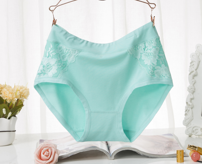 Năm sinh nữ đồ lót nữ lớn màu đỏ cotton kích thước lớn eo cao cộng với phân bón để tăng thêm đồ lót phụ nữ MM béo lớn bộ đồ lót nữ de thương
