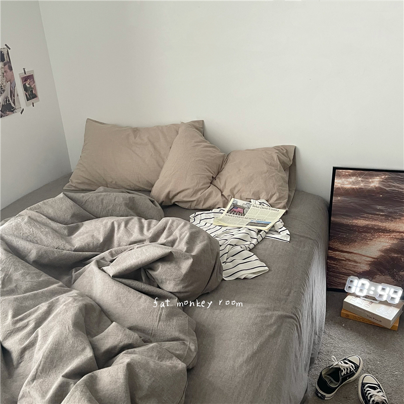 Home Inspirati cotton wash cotton beds four pieces of single - person dormitory three - piece sets