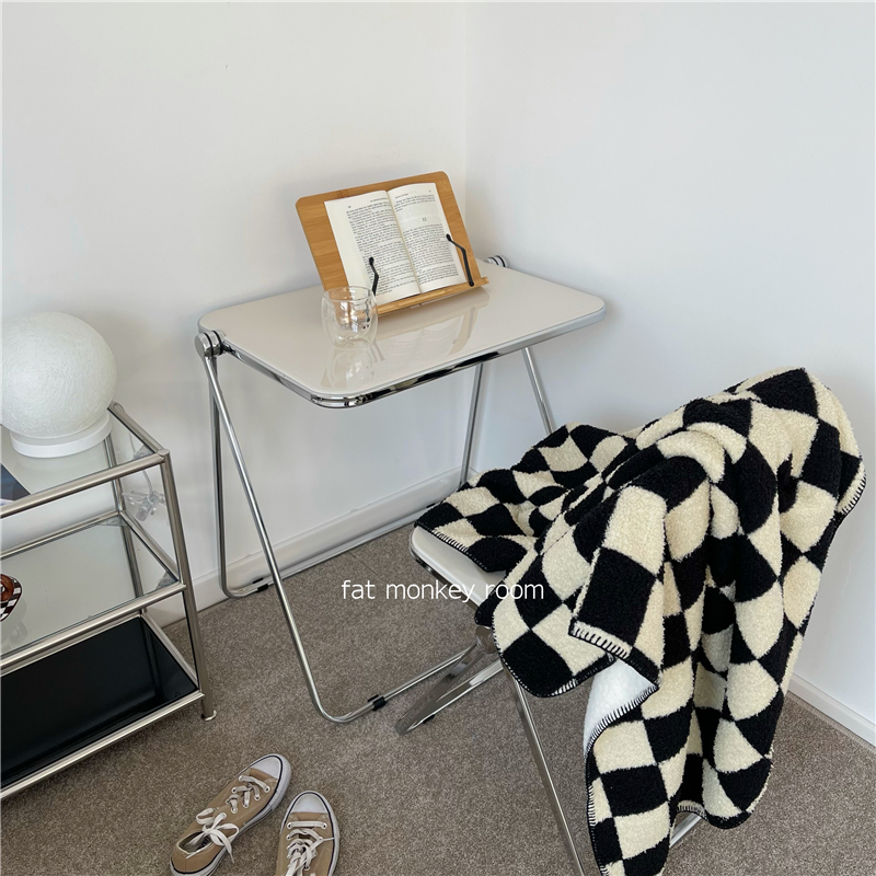 Late checkerboard | ins simple classic checkerboard sofa bedroom office leisure blanket blanket for four seasons