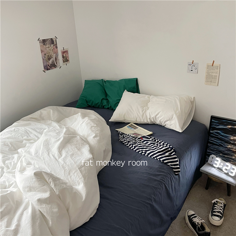 Bedroom in early morning on Monday｜In Japanese style mixed cotton wash cotton beds four piece dormitory sets three pieces
