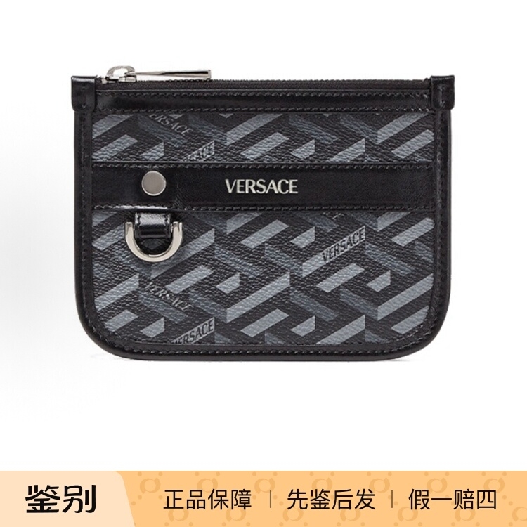 Versace Versace Leather Small Black Unisex Clutch Wallet 1001871 1A01444