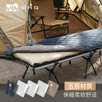 WAQ camp bed blanket double-sided warm fitted sheet single lunch break outdoor camping carpet blanket mattress sleeping pad