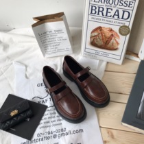 Small sun home Korea jk small leather shoes thick-soled retro College uniform shoes chic single shoes women 2021 New ins