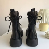 Martens, трикотажные утепленные короткие сапоги со шнурками в английском стиле, коллекция 2026 года, в британском стиле