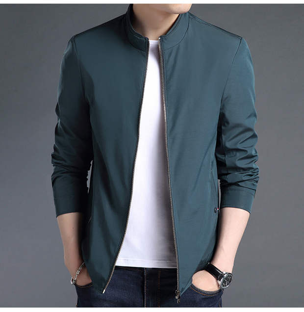 Áo khoác nam mùa thu Playboy nam trung niên mùa xuân và mùa thu phiên bản Hàn Quốc Áo khoác mỏng thời trang mỏng áo khoác denim