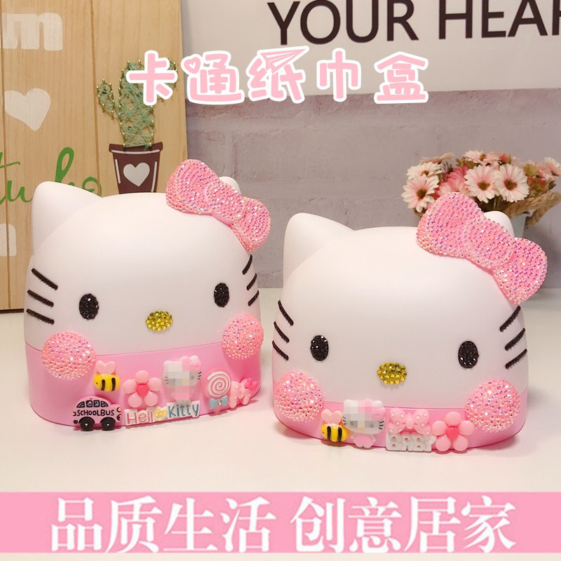 Creative cartoon tissue box Cute light luxury wind ins wind Bedroom living room household Nordic desktop roll toilet paper toilet paper box