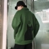 Mùa thu 2018 mới trở lại hoạt hình in áo len nam thanh niên ve áo xu hướng áo thun hoodie đen Áo len