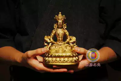 Cining Palace Qianlong official kiln Zhang Jia Living Buddha supervised the creation of the same longevity Buddha (thousands of co-repairs)