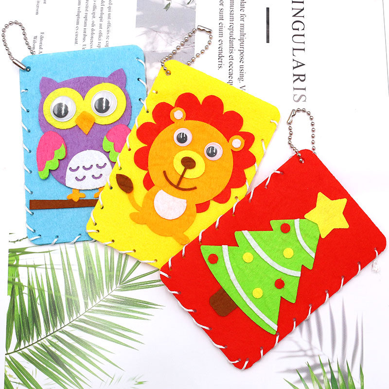 Kindergarten door Forbidden Card Bag Unwoven Cloth Children DIY Handmade Material Bag Elementary School Students Bus Campus Cutting Sleeve