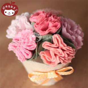 Hot selling unwoven fabrics Material packs Mother's Day carnations Flower Pots Potted Needles Inserts box free of cut handmade DIY