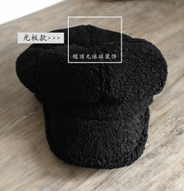 Autumn and winter warm thick newsboy hat octagonal hat beret painter hat black newsboy hat