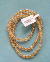 Natural non-optimized blond crystal pure body full hair golden yellow bracelet three-circle bracelet 6mm only one fidelity