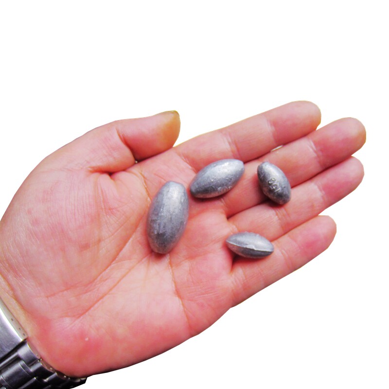 Smooth foot gram olive-shaped central lead fall sea rod rock rod drop hollow drop drop Rod fall green fruit string hook lead drop