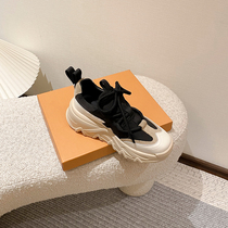 Daddy shoes womens ins trendy style showing feet small muffin thick sole inner heightening womens shoes all-match light sports and leisure shoes