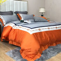 Net Red European style 60 long-staple cotton embroidered bedding Pure cotton sheets four-piece set of fitted sheets four seasons