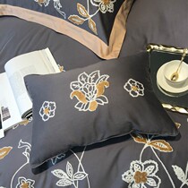 Net Red high-grade American towel embroidery 80 long velvet cotton embroidery brushed four-piece set of pure cotton skin-friendly sheets quilt