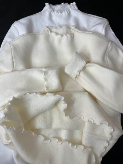 Breathing soft waxy sweater thickened half-turtle collar fungus-edged sweater autumn and winter one-piece velvet inner bottoming top for women