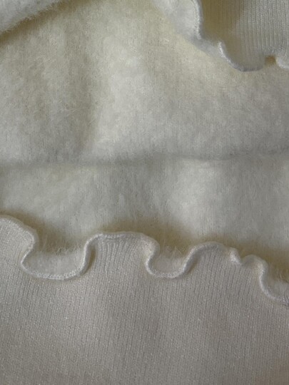 Breathing soft waxy sweater thickened half-turtle collar fungus-edged sweater autumn and winter one-piece velvet inner bottoming top for women