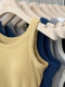 Padded vest for women, threaded sling, sports summer inner wear, anti-exposure sleeveless short top, design for outer wear