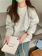 Autumn and Winter Soft and Fluffy Faux Mohair Knit Top for Women, High-End, Stylish, Versatile, Oversized Loose Sweater