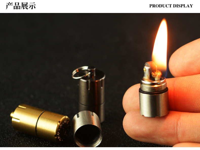 Cá heo mini retro cổ điển dầu hỏa nhẹ hơn túi xách tay đá lửa siêu nhỏ ngón tay nhỏ - Bật lửa bật lửa súng