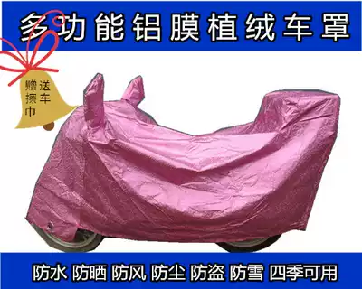 125 pedal locomotive electric car battery car sunscreen cover flocking aluminum film rain cover car cover dust-proof wind cover