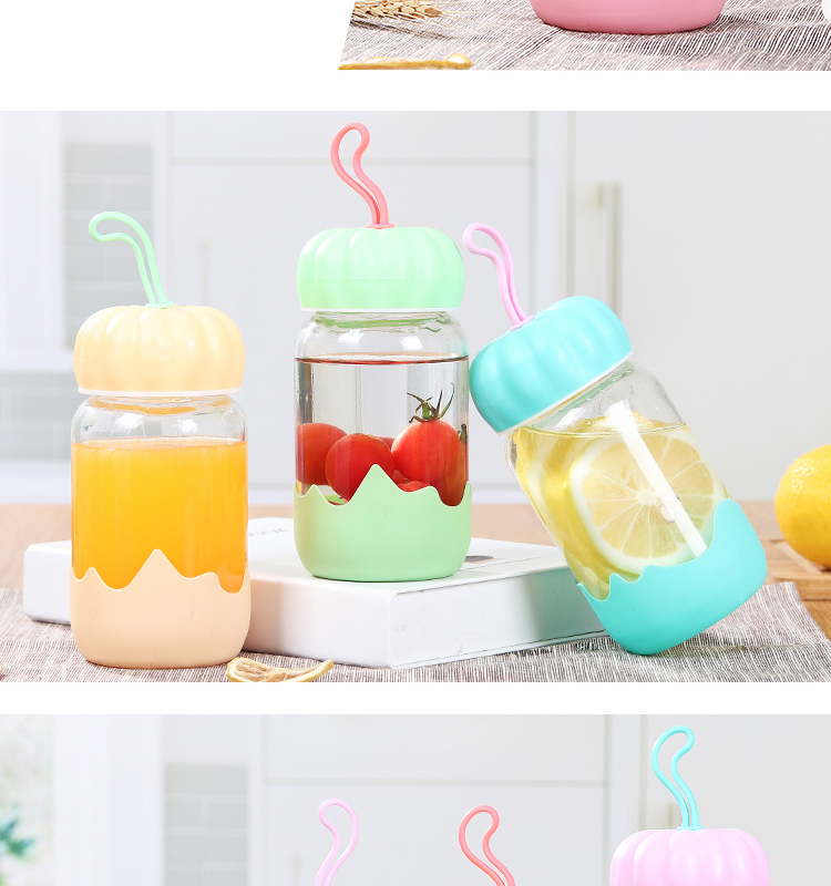 Sáng tạo bí ngô cốc thủy tinh cốc nam và nữ cầm tay cốc quà tặng quảng cáo cốc lọc hoa trà cốc tùy chỉnh logo - Tách bình tập uống