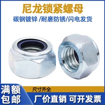Grade 4 grade 8 grade 10 carbon steel galvanized nylon lock nut M2M3M4M5M6-M24 self-locking nut DIN985