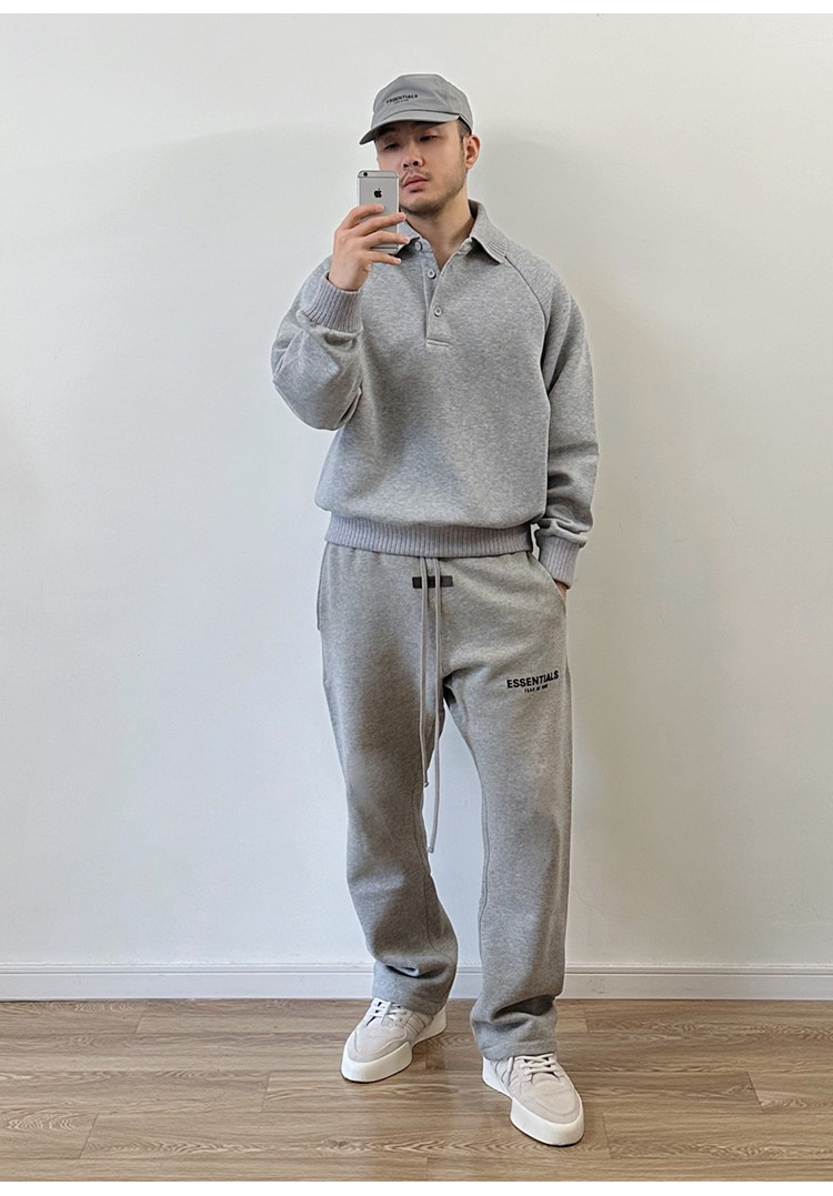 Тренировочные брюки essentials裤子美式宽松休闲厚棉裤男fog miki复线春秋直筒阔腿长裤