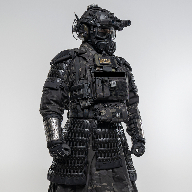 [Trn] Bac Black Gray Industrial Style Lightweight Tactical Shoulder Armor Armor Plate Armored Armor (Does Not Include Vest)