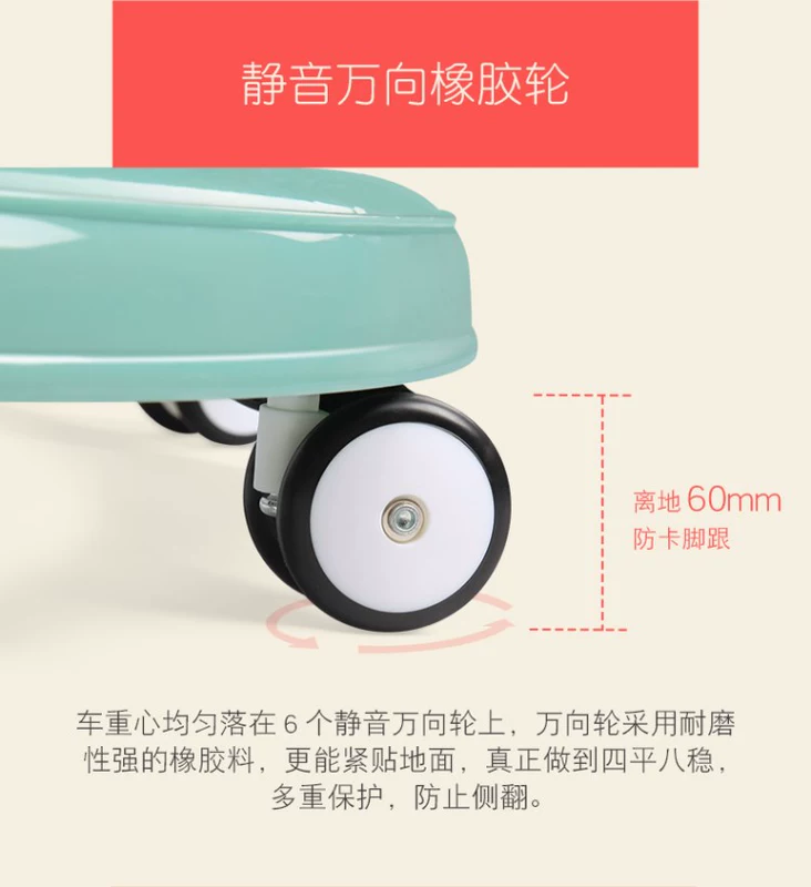 Baby Walker 6 / 7-18 tháng Nam Baby Girl Chống rollover Đẩy có thể ngồi Đa chức năng Có thể gập lại