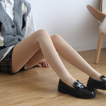 Single-layer light-legged artifact natural and realistic skin tone black technology self-heating thin velvet complexion pantyhose