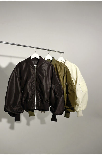 ເຄື່ອງນຸ່ງຜູ້ຍິງ Chuyuan ຍີ່ປຸ່ນ mavi ລາຄາແພງ puff sleeve cotton jacket women's jacket baseball flight suit top suit MA-1