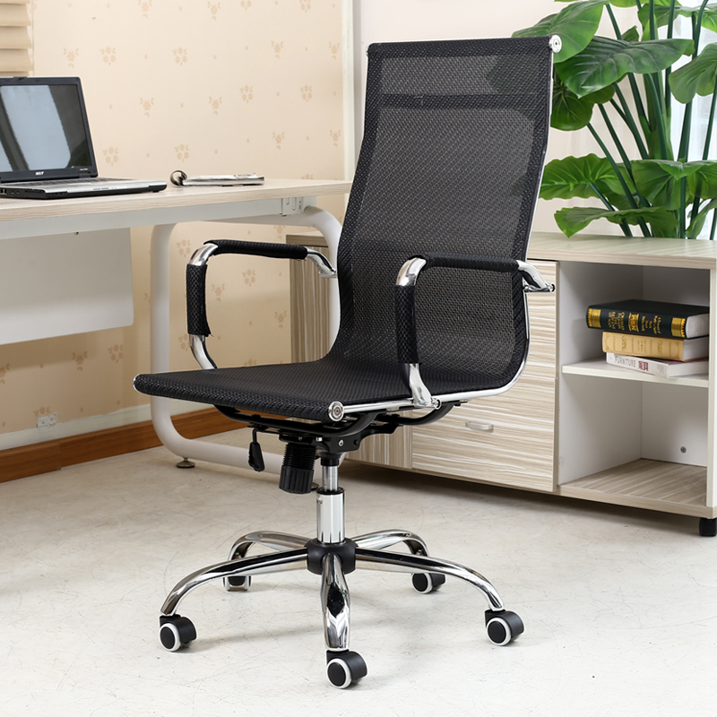 Computer Chair Home Office Chair Comfort Long Sitting Room Chair Student Dorm Bow Mesh Swivel Chair Backrest Lifting-Taobao