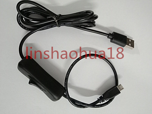raspberry pi power supply USB switch power cable USB to micro USB with switch