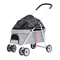 Pet Stroller Light Foldable Cat Pushcart Dog Cart Small Dog Midsize Dog Stroller Dog Car Out
