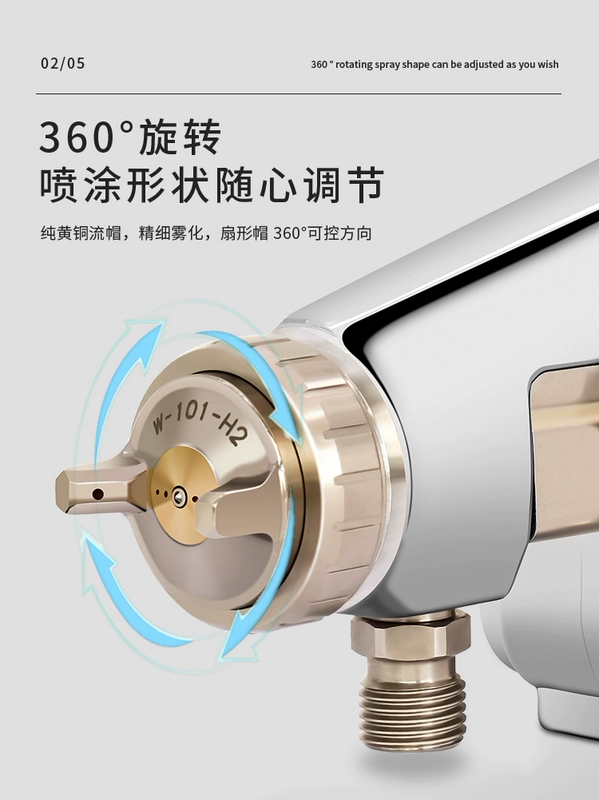 Yancai WA101 200 sơn tự động súng phun nguyên tử hóa cao robot chuyển động qua lại súng phun sơn đường kính lớn máy phun sơn dầu máy sơn cầm tay